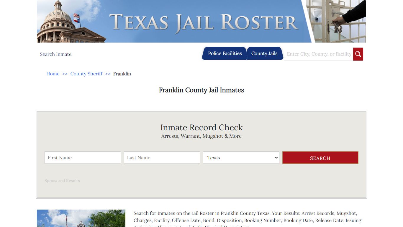 Franklin County Jail Inmates - Jail Roster Search